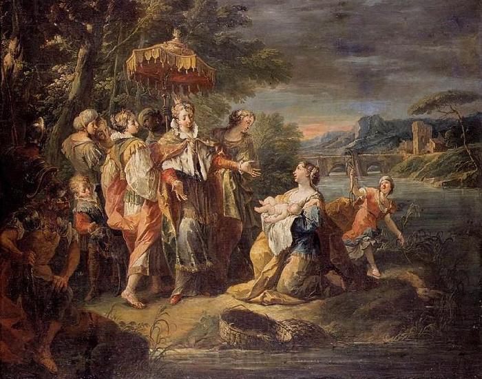 Gaspare Diziani Finding of Moses Norge oil painting art